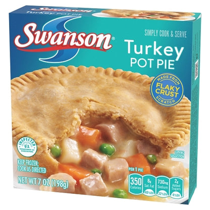 Swanson TURKEY Pot Pie, 24 x 7 oz Case - DOT product image 3
