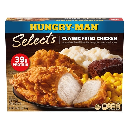 Hungry Man Fried Chicken Classic, 8 x 16 oz Case - Frozen Meat & Seafood