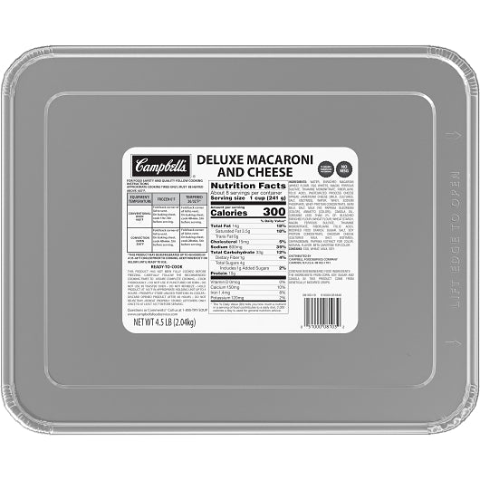 Campbells Entree Home-Style Deluxe Macaroni & Cheese, 4 x 4.5 lb Case - DOT product image 3