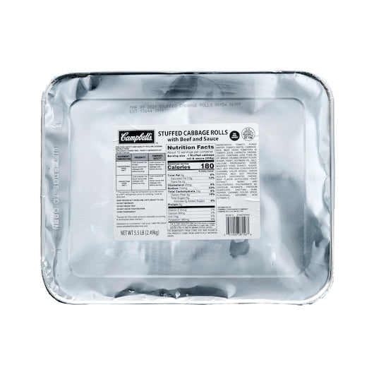 Campbell's Stuffed Cabbage Rolls, 4 x 5.5 lb Case - Prepared Foods