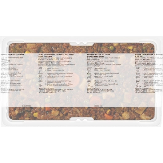 Campbells Frozen Condensed Signature Vegetable Beef Frozen Condensed Soup, 3 x 4 lb Case - DOT product image 3