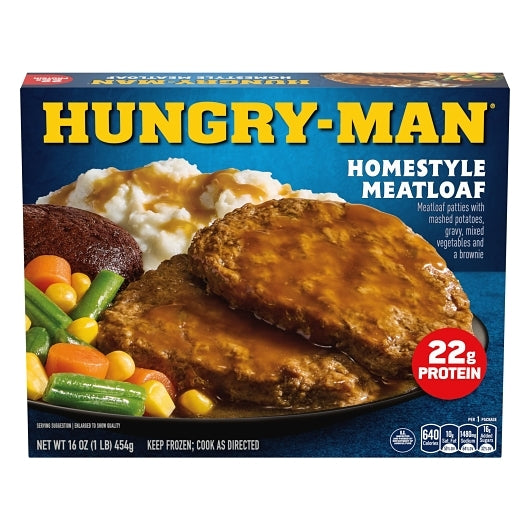 Hungry Man Meatloaf, 8 x 16 oz Case - Frozen Meat & Seafood