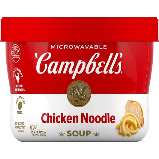 Campbells Microwavable Bowl Chicken Noodle Soup, 8 x 15.4 oz Case - DOT product image 2