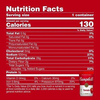 Campbell's On The Go Tomato Ready To Serve Soup, 8 x 11.1 oz Case - DOT product image 5