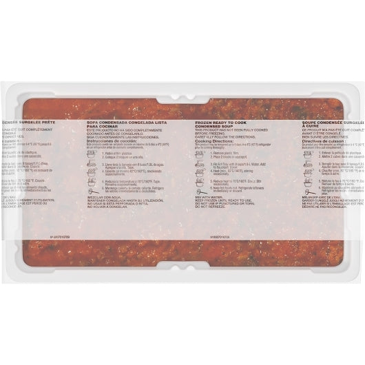 Well and Good Homestyle Sweet Pepper & Beef Frozen Condensed Soup, 3 x 4 lb Case - Alternate product angle or state