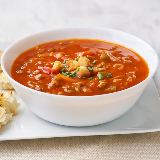 Well and Good Homestyle Sweet Pepper & Beef Frozen Condensed Soup, 3 x 4 lb Case - GS1 styled product image