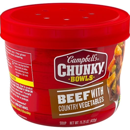 Campbell's Chunky Beef Vegetable Soup, 8 x 15.25 oz Case - DOT product image 3