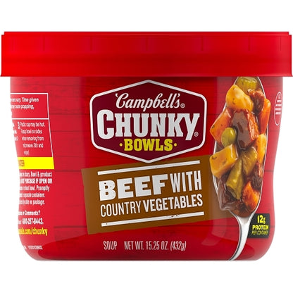 Campbell's Chunky Beef Vegetable Soup, 8 x 15.25 oz Case - DOT product image 2
