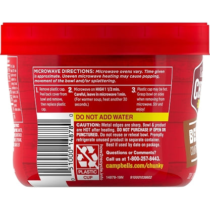 Campbell's Chunky Beef Vegetable Soup, 8 x 15.25 oz Case - DOT product image 4