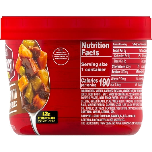 Campbell's Chunky Beef Vegetable Soup, 8 x 15.25 oz Case - DOT product image 6