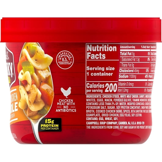 Campbell's Chunky Chicken Noodle Soup Bowl, 8 x 15.25 oz Case - DOT product image 4