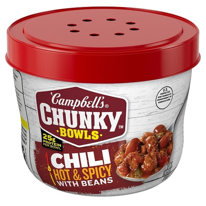 CHUNKY Firehouse Hot Chunky Hot & Spicy Chili With Beans, 8 x 15.25 oz Case - DOT product image 5