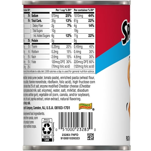 Campbells Spaghettios Tomato Spaghetti O'S Tomato Pasta, 24 x 15.8 oz Case - DOT product image 5
