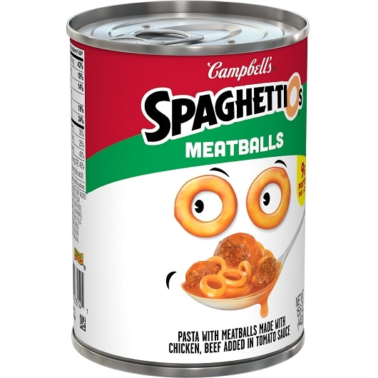 Campbells Spaghetti Pasta Spaghetti O'S And Meatballs Pasta, 24 x 15.6 oz Case - DOT product image 3