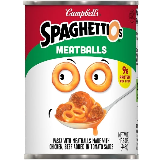 Campbells Spaghetti Pasta Spaghetti O'S And Meatballs Pasta, 24 x 15.6 oz Case - DOT product image 2