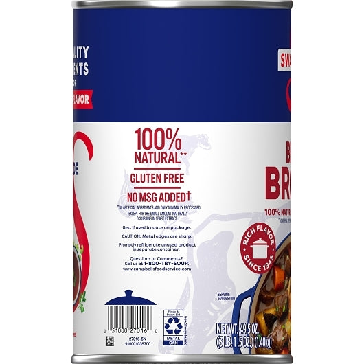 Swanson Beef Broth, 12 x 49.5 oz Case - DOT product image 4