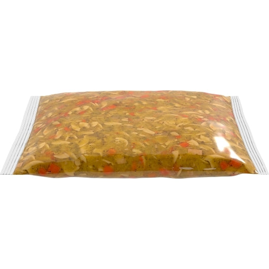 Campbell's Signature Reduced Sodium Chicken Noodle Frozen Soup, 4 x 4 lb Case - Prepared Foods