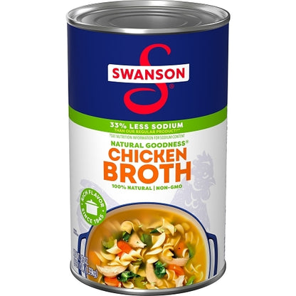 Swanson Natural Chicken Broth, 12 x 49 oz Case - Prepared Foods