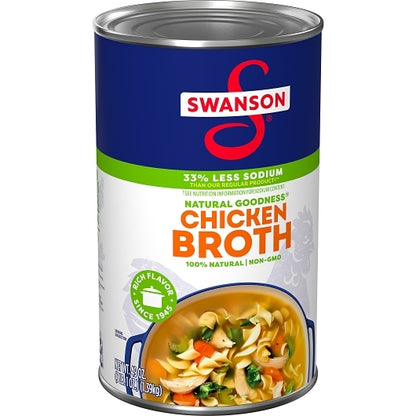 Swanson Natural Chicken Broth, 12 x 49 oz Case - DOT product image 3