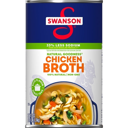 Swanson Natural Chicken Broth, 12 x 49 oz Case - DOT product image 2