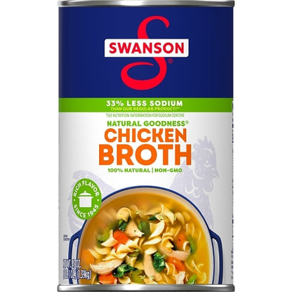 Swanson Natural Chicken Broth, 12 x 49 oz Case - DOT product image 2