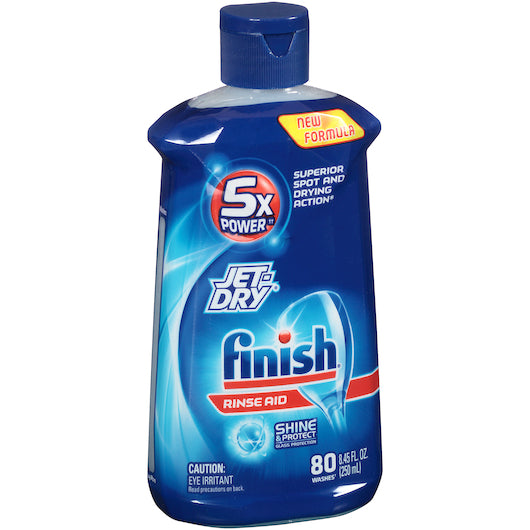 Finish Rinse Jet Dry Liquid, 8 x 8.45 fl oz Case - Cleaners & Sanitizers