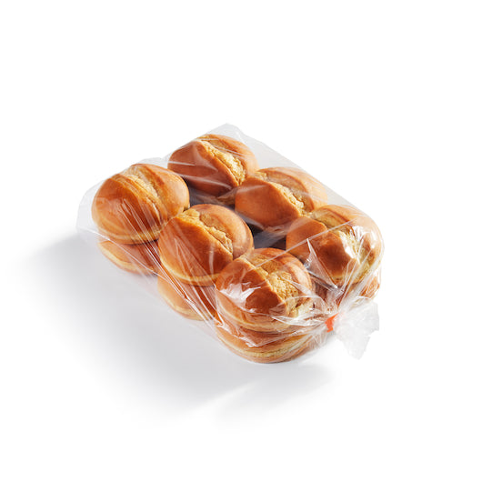 Klosterman 4 Inch Split Top Brioche Bun, 1 x 96 ct Case - Breads, Rolls & Buns