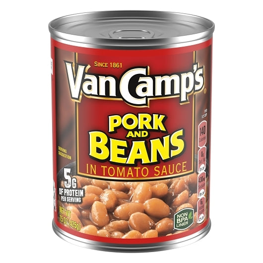 Van De Kamp's Pork & Beans Entrée, 24 x 15 oz Case - Condiments & Sauces