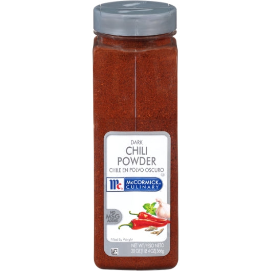 McCormick Dark Chili Powder, 6 x 20 oz Case - Spices Seasonings