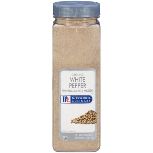 McCormick Ground White Pepper, 6 x 18 oz Case - Spices Seasonings