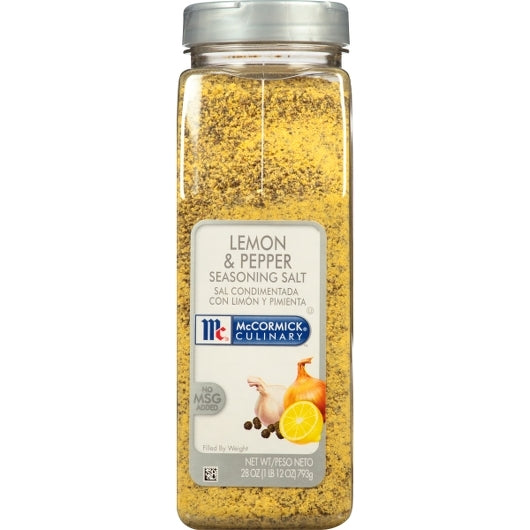 McCormick Culinary, Lemon And Pepper Seasoning Salt, 6 x 28 oz Case - Spices Seasonings
