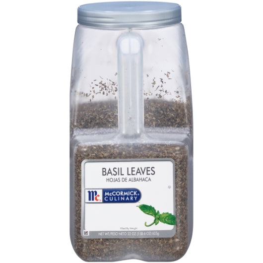 McCormick Culinary Basil Leaves, 3 x 22 oz Case - Spices Seasonings