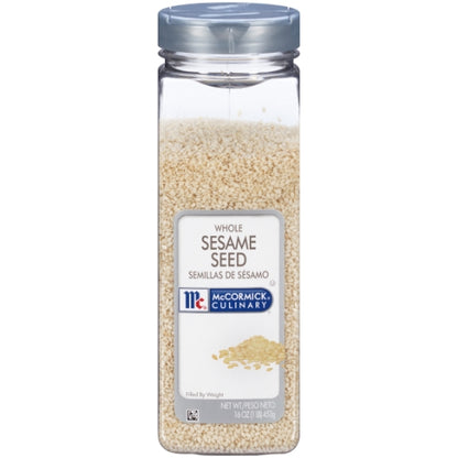 McCormick Culinary White Sesame Seeds, 6 x 16 oz Case - Spices Seasonings