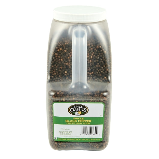 Spice Classics Whole Black Pepper, 3 x 5.75 lb Case - Spices Seasonings