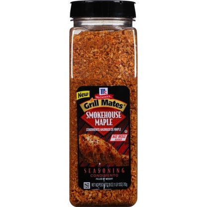 McCormick Grill Mates Seasoning Smokehouse Maple, 6 x 28 oz Case - Spices Seasonings