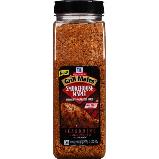 McCormick Grill Mates Seasoning Smokehouse Maple, 6 x 28 oz Case - Spices Seasonings
