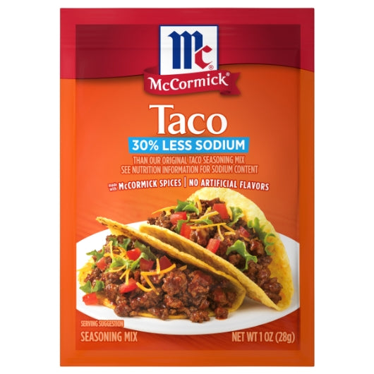McCormick Taco Seasoning Less Sodium, 12 x 1 oz Case - DOT product image 5