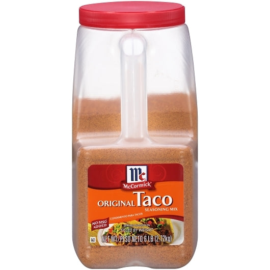 McCormick Original Taco Seasoning, 3 x 6 lb Case - Spices Seasonings