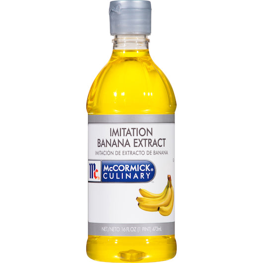 McCormick Culinary Imitation Banana Extract, 6 x 16 fl oz Case - Disposables
