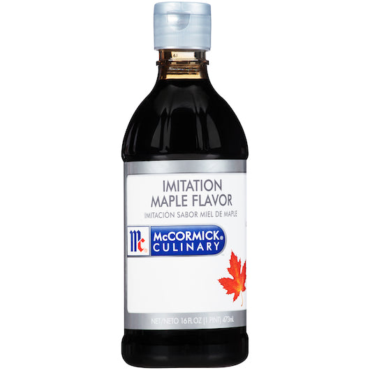 McCormick Culinary Imitation Maple Extract, 6 x 16 fl oz Case - Disposables