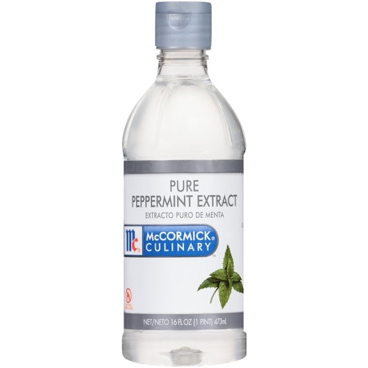 McCormick Culinary Pure Peppermint Extract, 6 x 16 fl oz Case - Candy & Confections