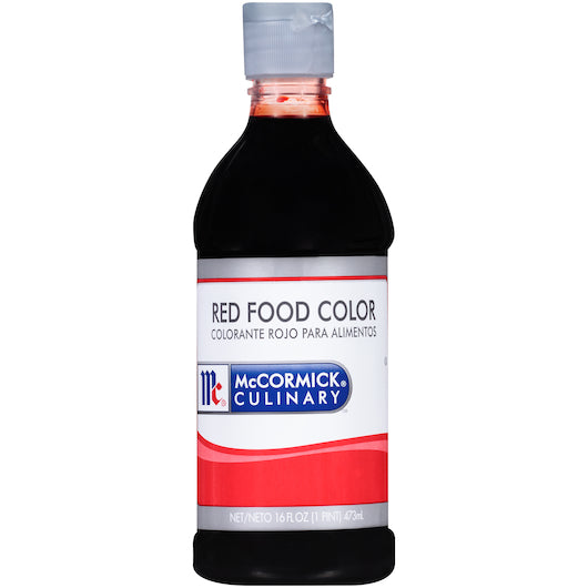 Red Food Color Culinary Red Food Color, 6 x 16 fl oz Case - Pantry Ingredients