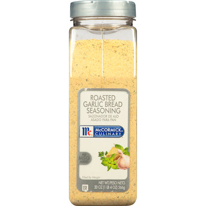 McCormick Culinary Roasted Garlic Bread Seasoning, 6 x 20 oz Case - Spices Seasonings