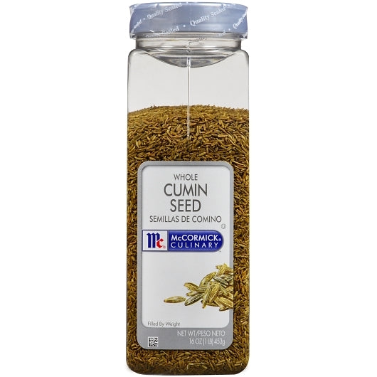 McCormick Whole Cumin Seed, 6 x 16 oz Case - Spices Seasonings