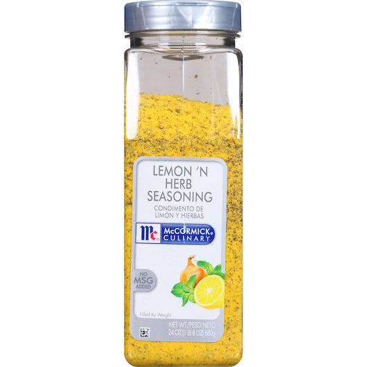 McCormick Lemon 'N Herb Seasoning, 6 x 24 oz Case - Spices Seasonings