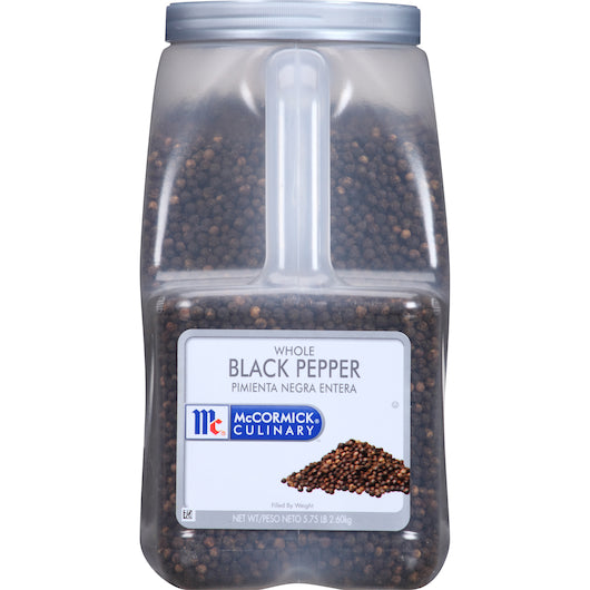 McCormick Whole Black Pepper, 3 x 5.75 lb Case - Spices Seasonings