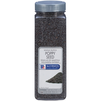 McCormick Whole Poppy Seed Dutch, 6 x 20 oz Case - Spices Seasonings