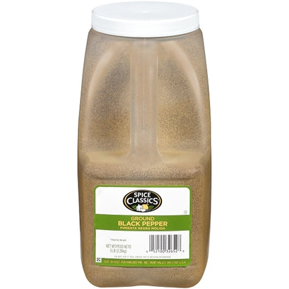 Spice Classics Ground Black Pepper, 3 x 5 lb Case - Spices Seasonings