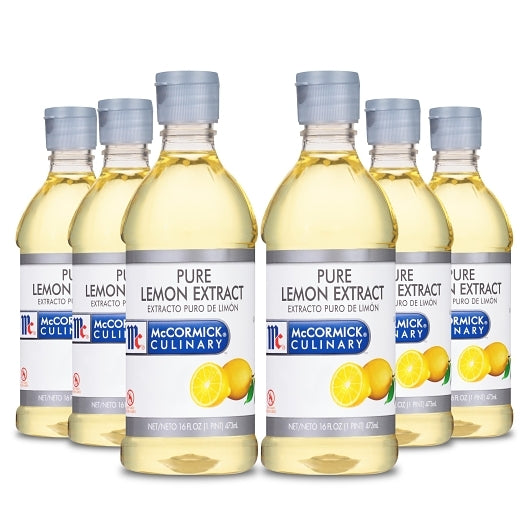 McCormick Lemon Extract Pure, 6 x 16 fl oz Case - Pantry Ingredients