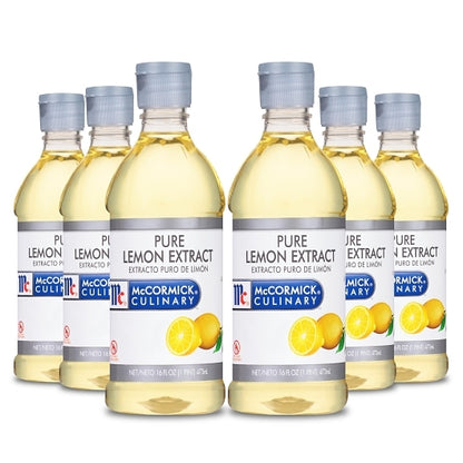 McCormick Lemon Extract Pure, 6 x 16 fl oz Case - Pantry Ingredients
